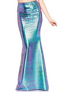 Mermaid, fishtail long skirt, iridescent fabric